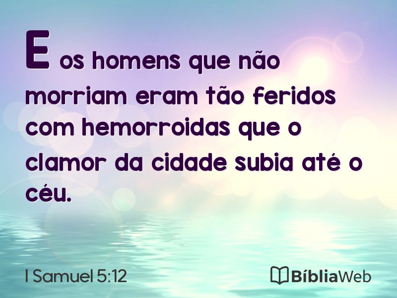 I Samuel 5:12 em imagem para compartilhar