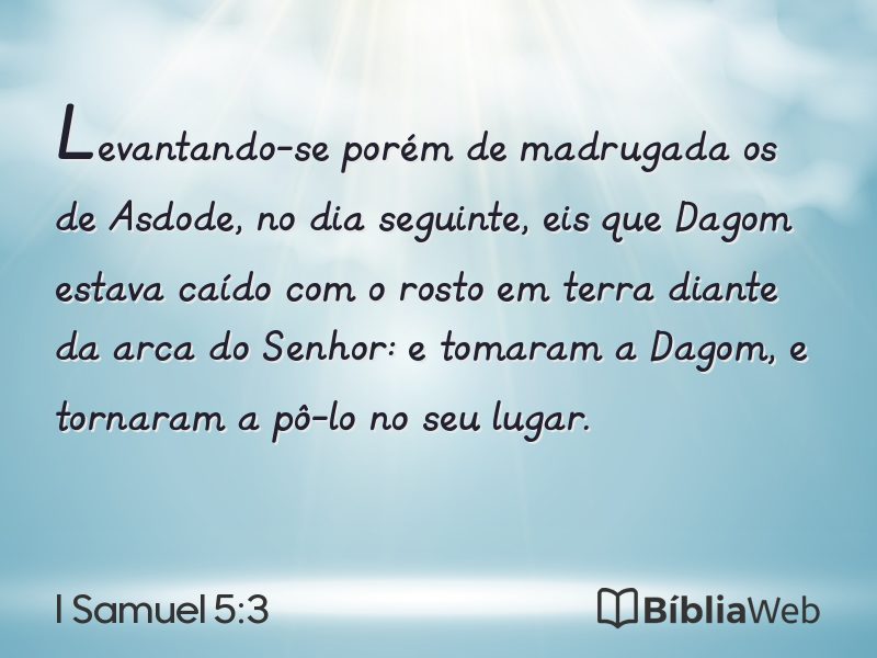 I Samuel 5:3 em imagem para compartilhar