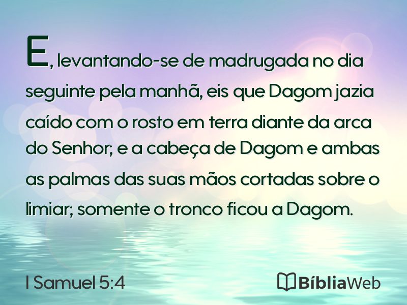 I Samuel 5:4 em imagem para compartilhar