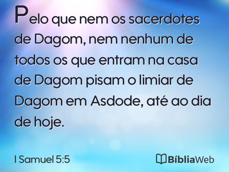 I Samuel 5:5 em imagem para compartilhar