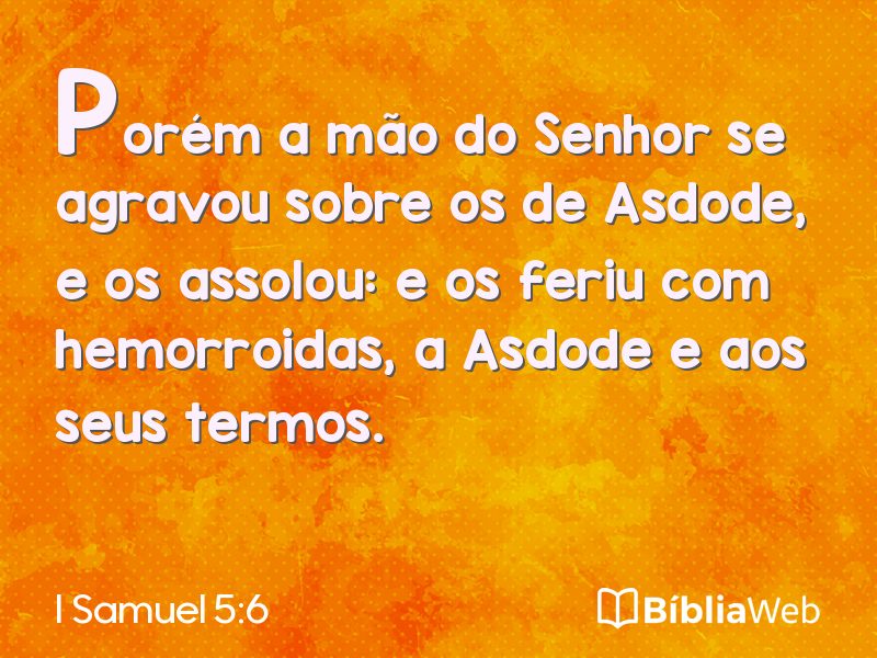 I Samuel 5:6 em imagem para compartilhar