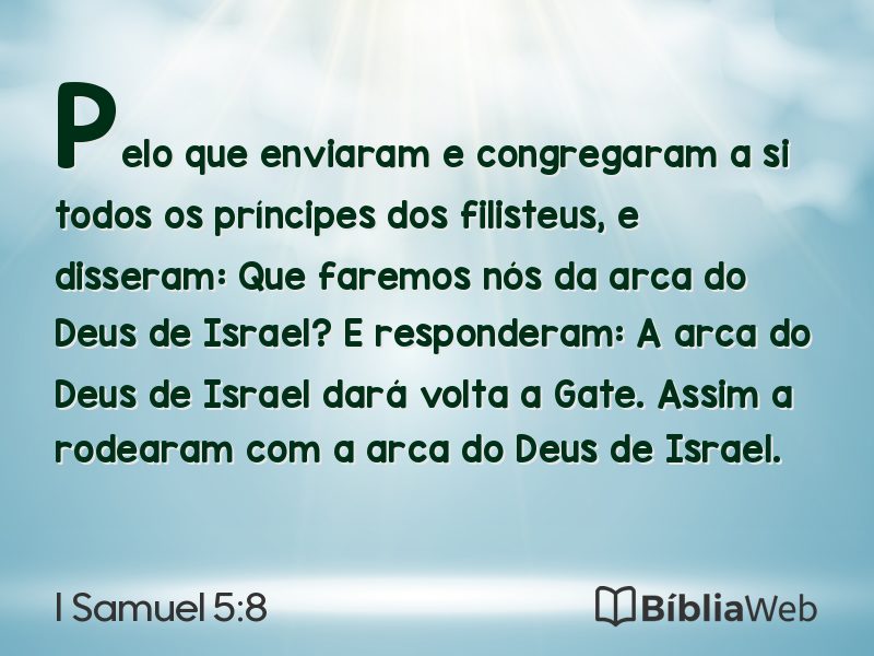 I Samuel 5:8 em imagem para compartilhar