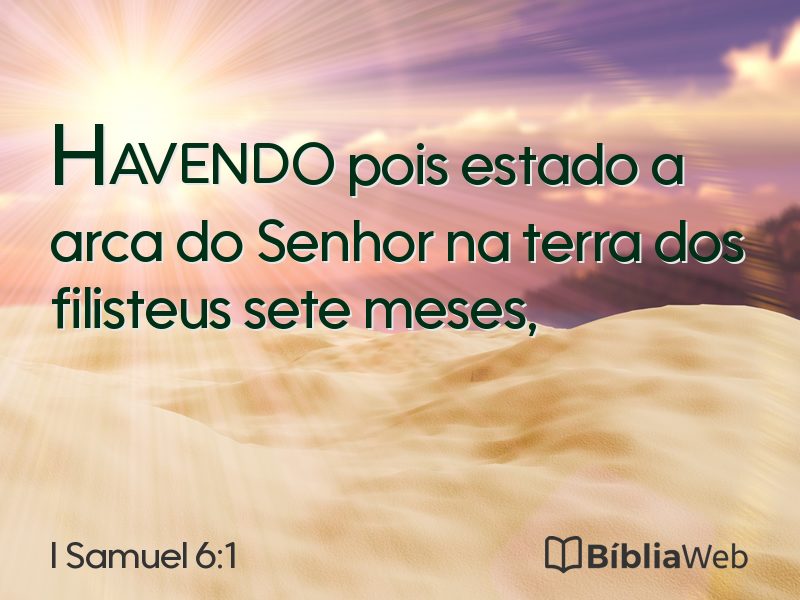 I Samuel 6:1 em imagem para compartilhar
