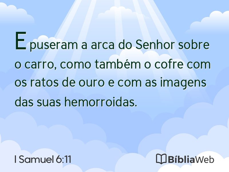 I Samuel 6:11 em imagem para compartilhar