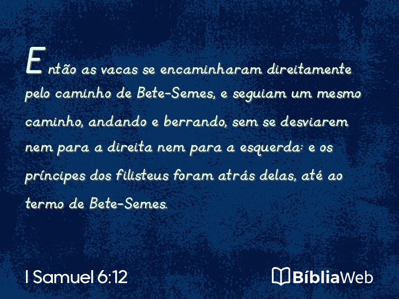 I Samuel 6:12 em imagem para compartilhar