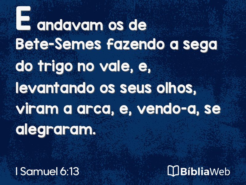 I Samuel 6:13 em imagem para compartilhar