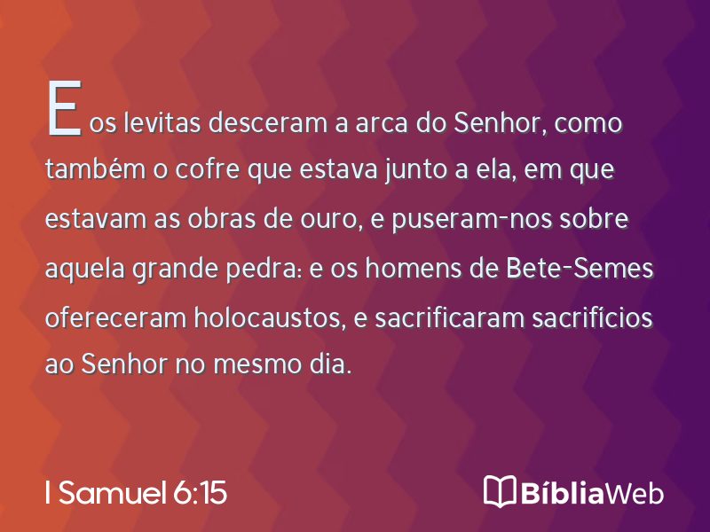 I Samuel 6:15 em imagem para compartilhar