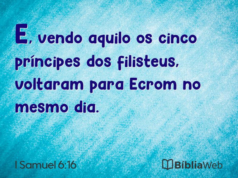 I Samuel 6:16 em imagem para compartilhar