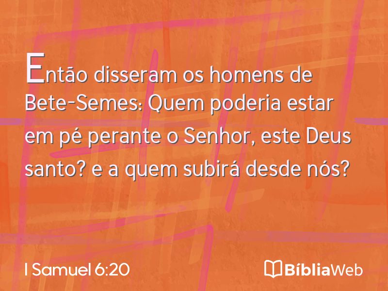 I Samuel 6:20 em imagem para compartilhar