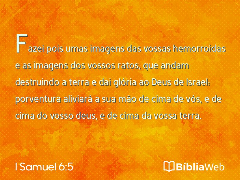 I Samuel 6:5 em imagem para compartilhar