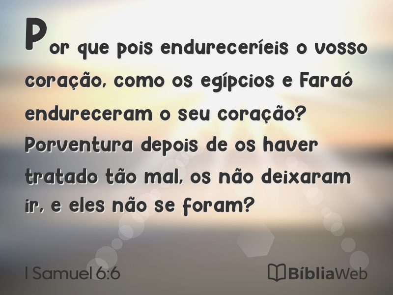 I Samuel 6:6 em imagem para compartilhar