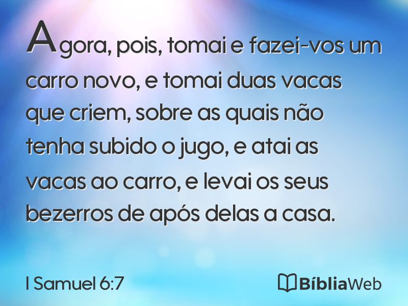 I Samuel 6:7 em imagem para compartilhar