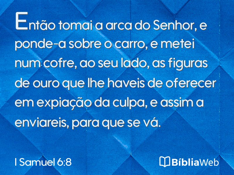 I Samuel 6:8 em imagem para compartilhar