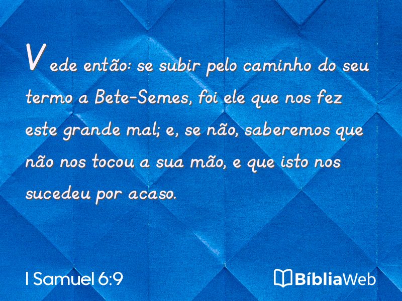 I Samuel 6:9 em imagem para compartilhar