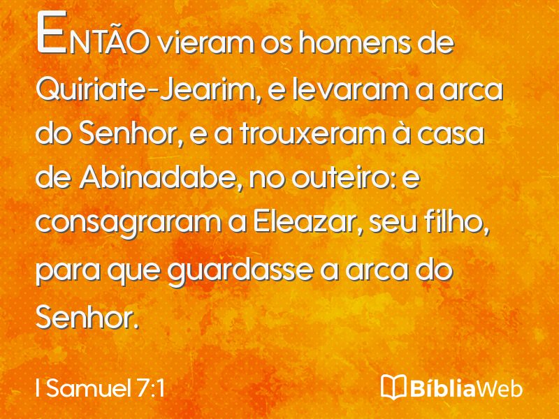 I Samuel 7:1 em imagem para compartilhar