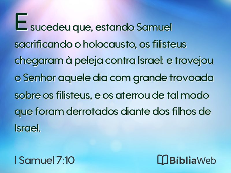 I Samuel 7:10 em imagem para compartilhar