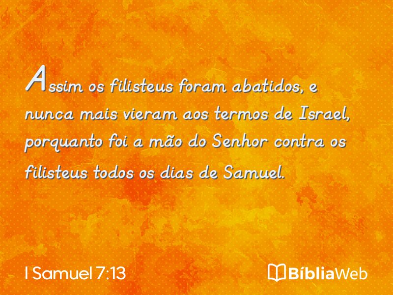 I Samuel 7:13 em imagem para compartilhar