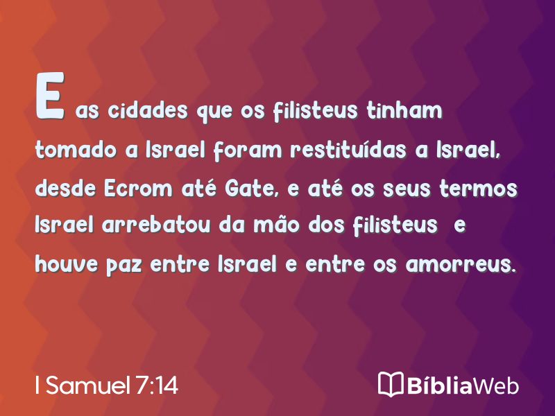 I Samuel 7:14 em imagem para compartilhar