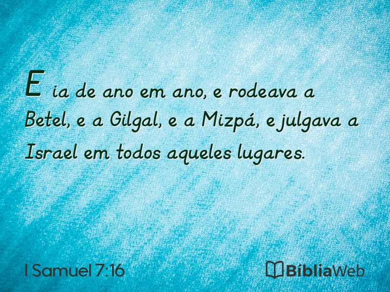 I Samuel 7:16 em imagem para compartilhar