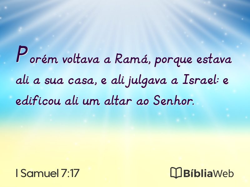 I Samuel 7:17 em imagem para compartilhar