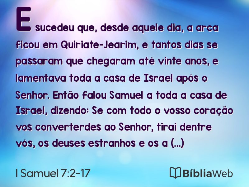 I Samuel 7:2-17 em imagem para compartilhar