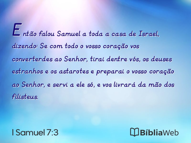 I Samuel 7:3 em imagem para compartilhar