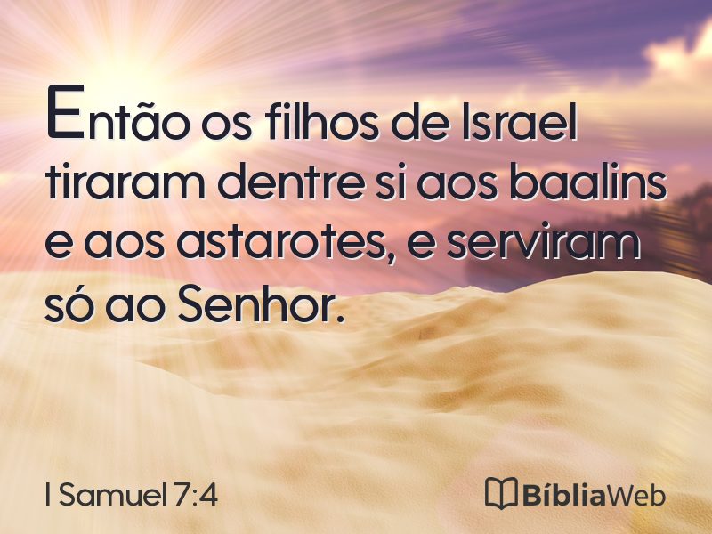 I Samuel 7:4 em imagem para compartilhar