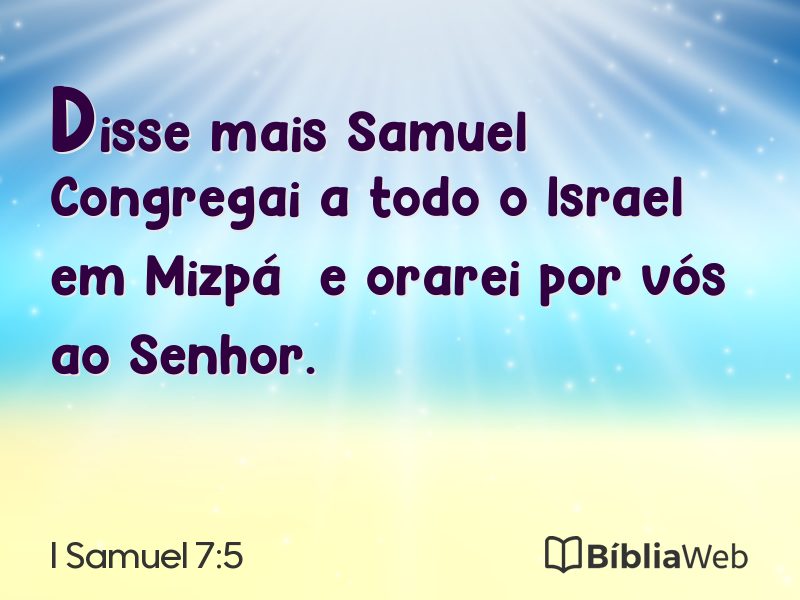 I Samuel 7:5 em imagem para compartilhar