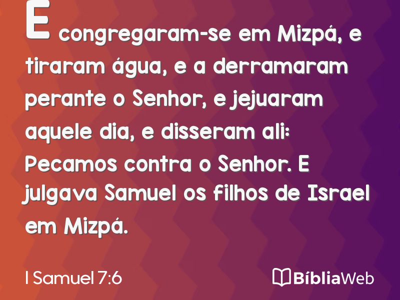I Samuel 7:6 em imagem para compartilhar