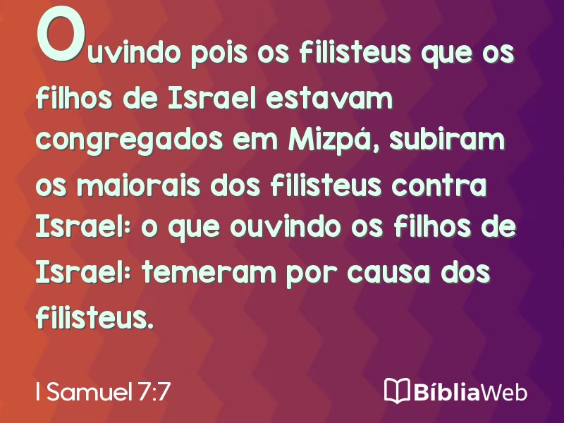I Samuel 7:7 em imagem para compartilhar