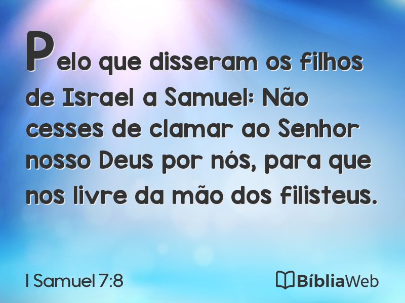 I Samuel 7:8 em imagem para compartilhar
