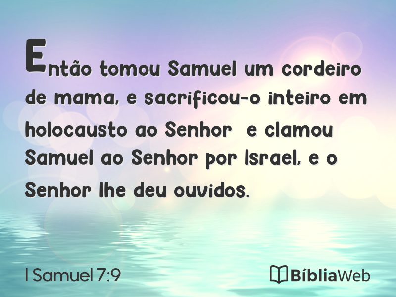 I Samuel 7:9 em imagem para compartilhar