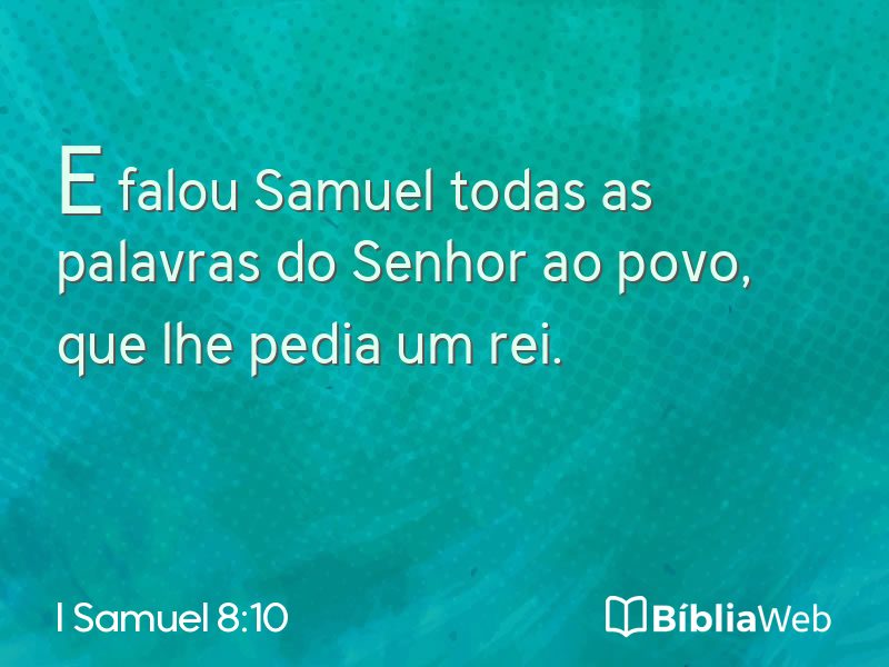 I Samuel 8:10 em imagem para compartilhar