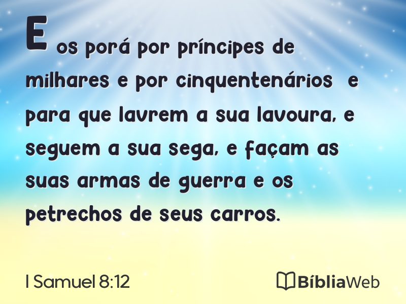 I Samuel 8:12 em imagem para compartilhar