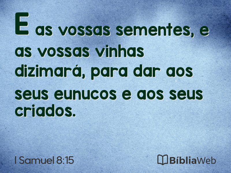 I Samuel 8:15 em imagem para compartilhar
