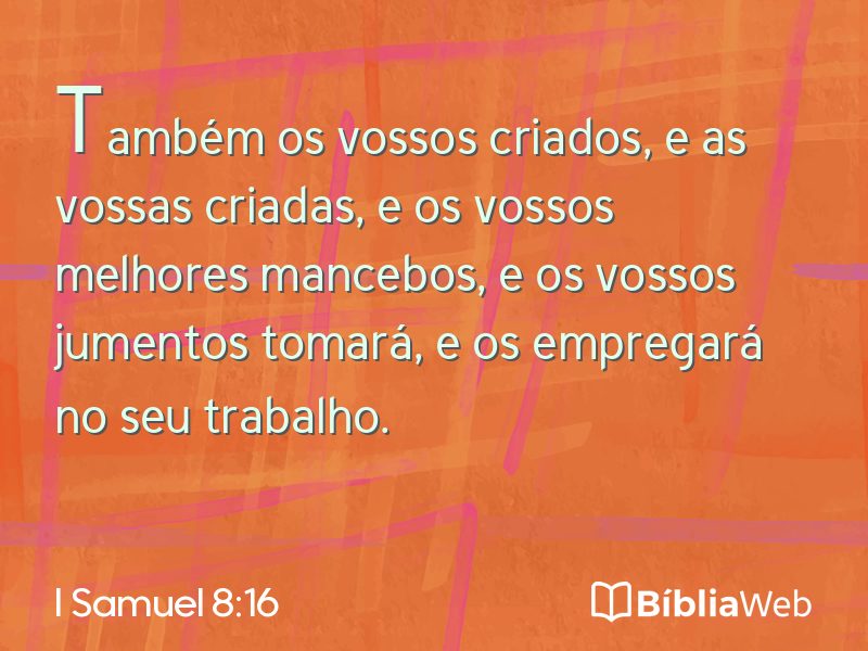 I Samuel 8:16 em imagem para compartilhar