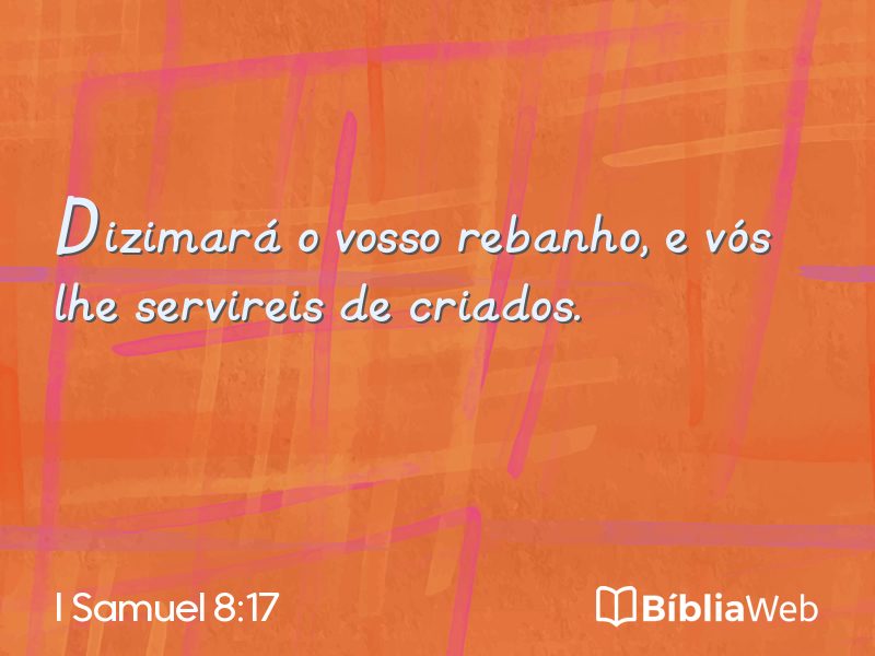 I Samuel 8:17 em imagem para compartilhar