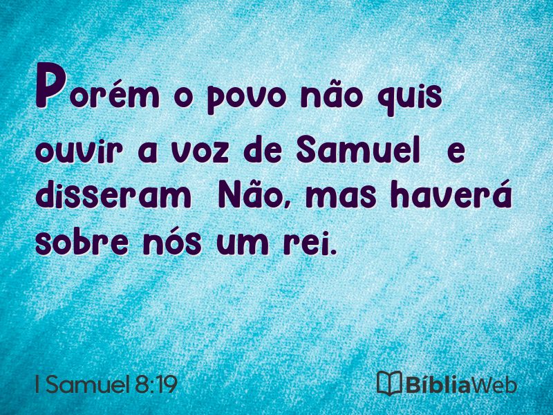 I Samuel 8:19 em imagem para compartilhar