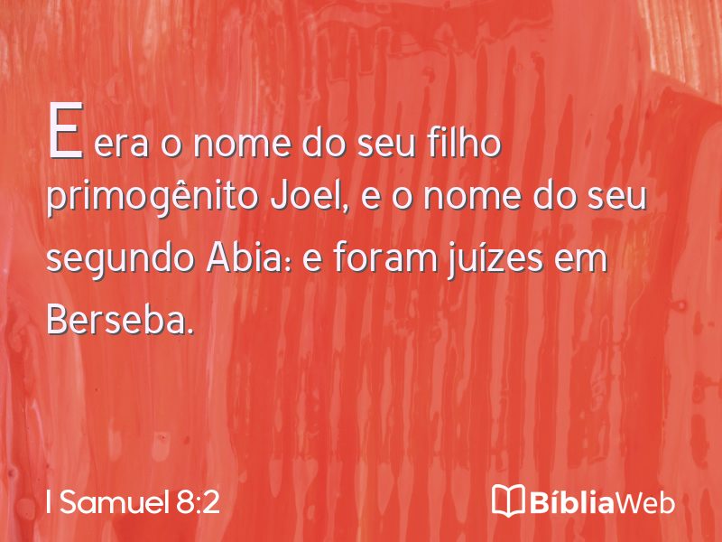I Samuel 8:2 em imagem para compartilhar