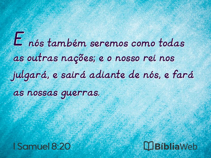 I Samuel 8:20 em imagem para compartilhar