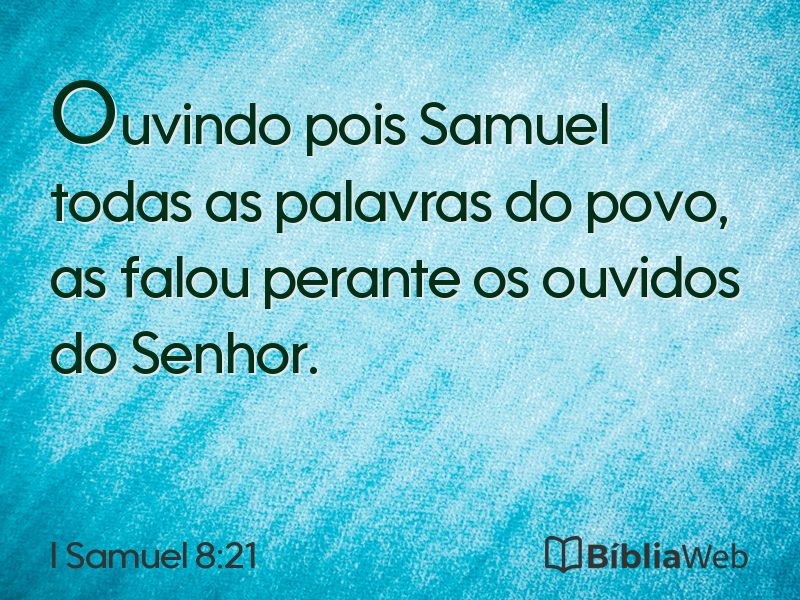 I Samuel 8:21 em imagem para compartilhar