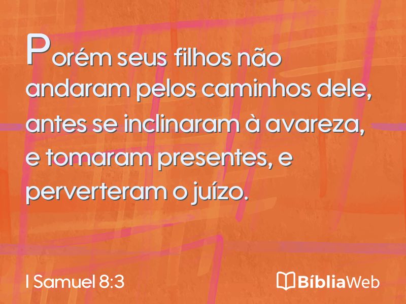 I Samuel 8:3 em imagem para compartilhar
