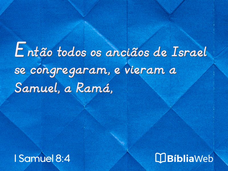 I Samuel 8:4 em imagem para compartilhar