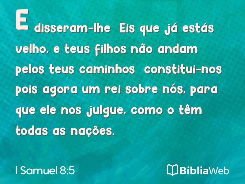I Samuel 8:5 em imagem para compartilhar