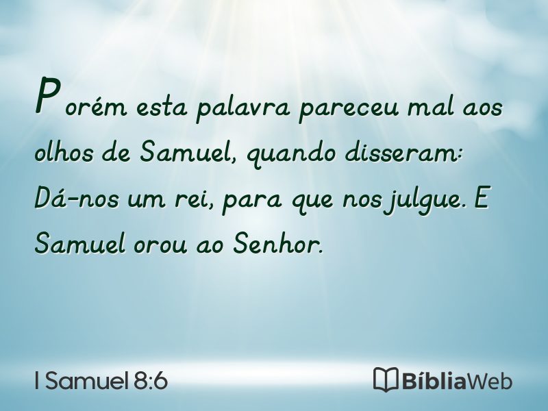 I Samuel 8:6 em imagem para compartilhar
