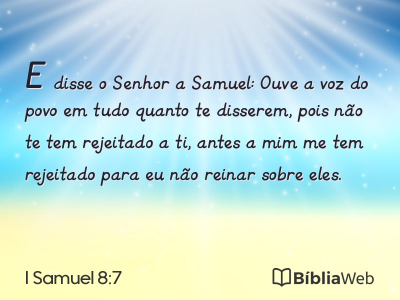 I Samuel 8:7 em imagem para compartilhar