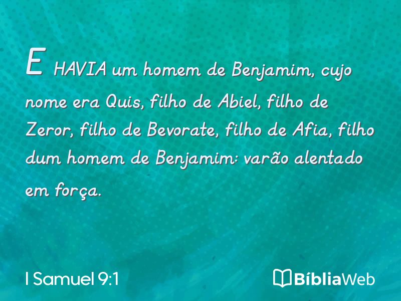 I Samuel 9:1 em imagem para compartilhar