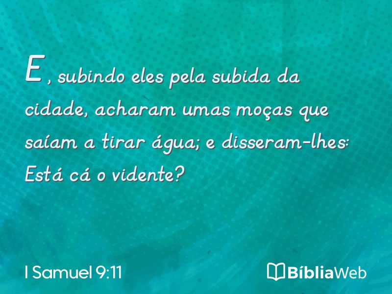 I Samuel 9:11 em imagem para compartilhar