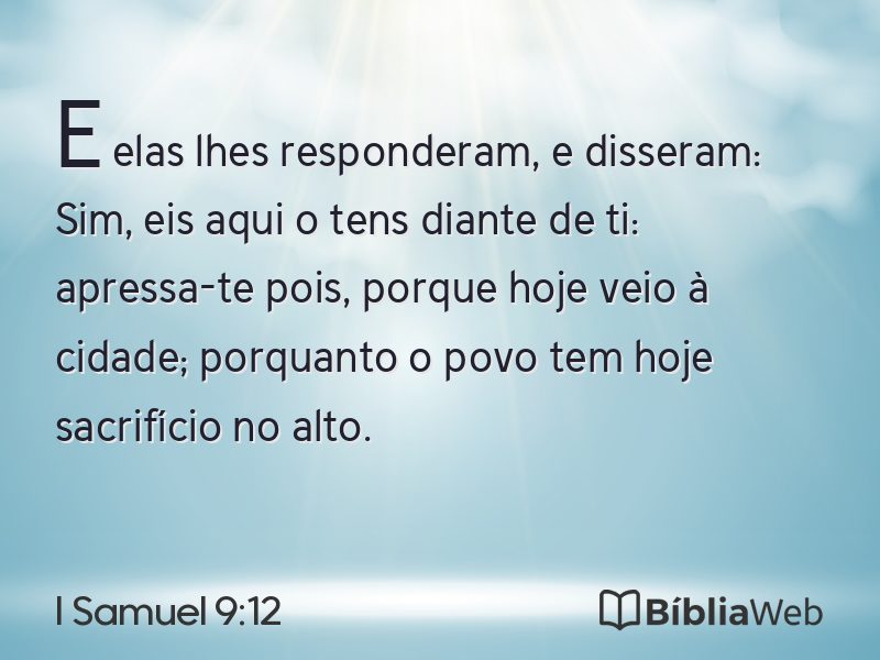 I Samuel 9:12 em imagem para compartilhar