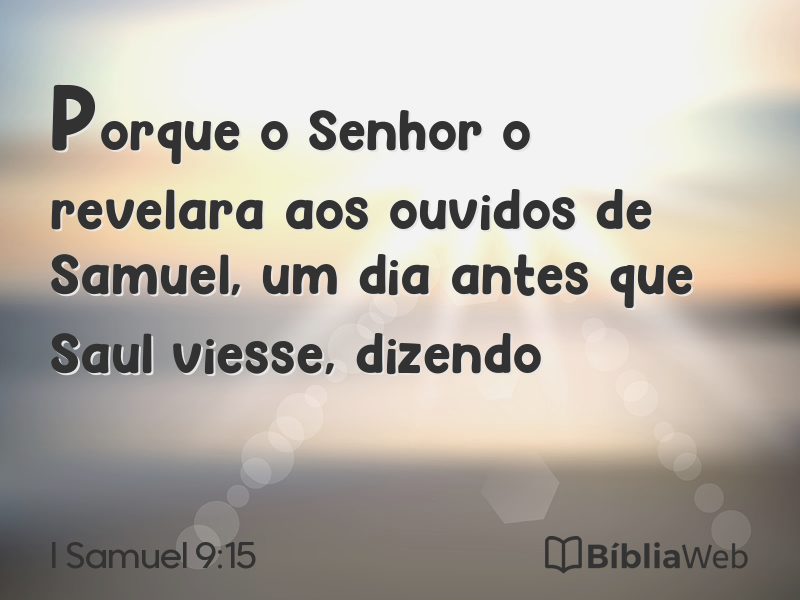 I Samuel 9:15 em imagem para compartilhar